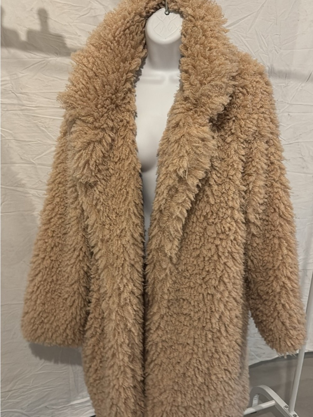 Target Plush Teddy Coat in Light Brown